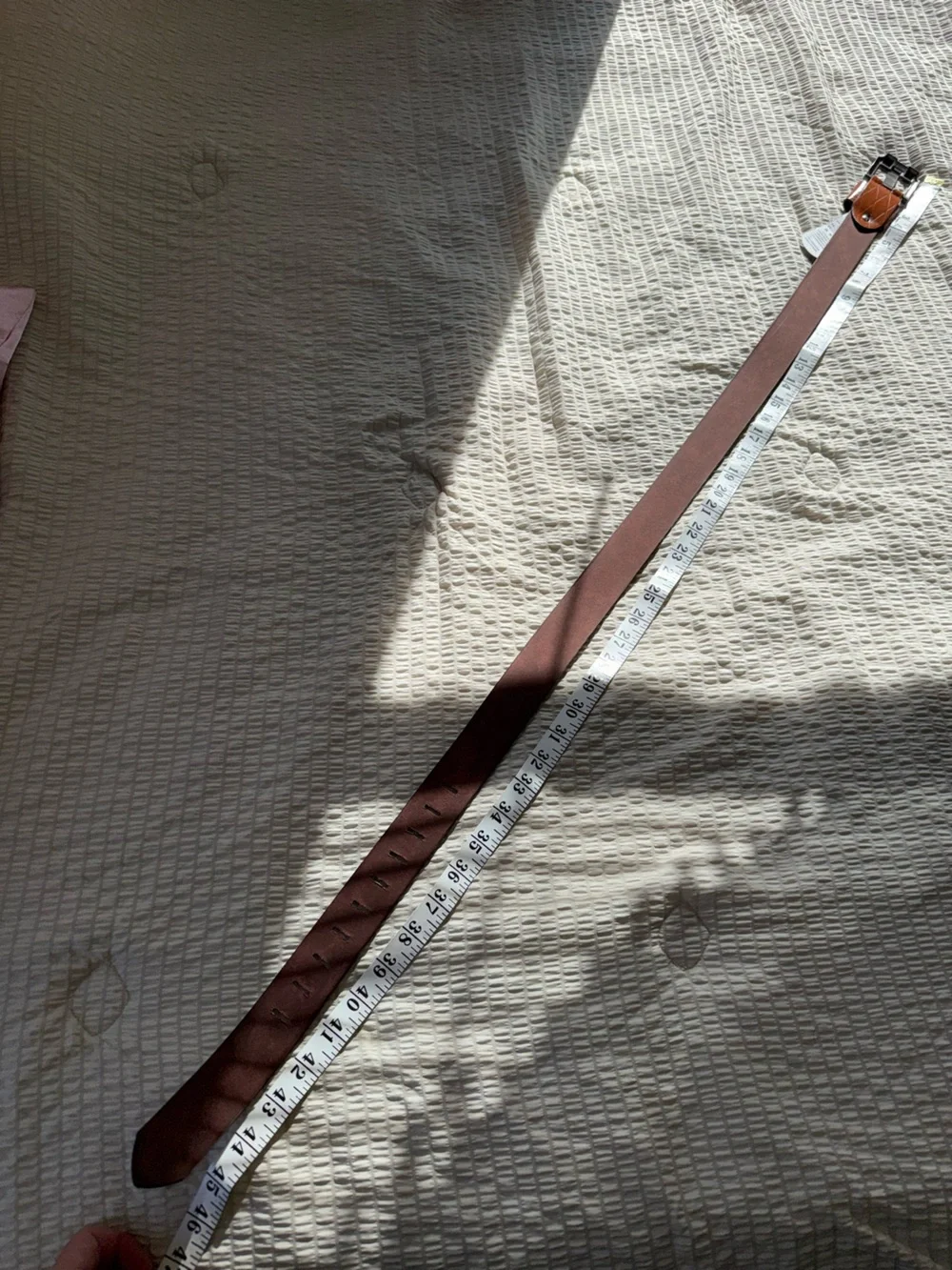 NWT Cognac Brown Belt Diamond Pattern Big Silver Buckle